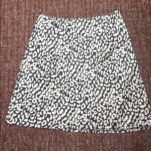 Princess Polly side zip silky fabric black and white leopard print mini skirt 2